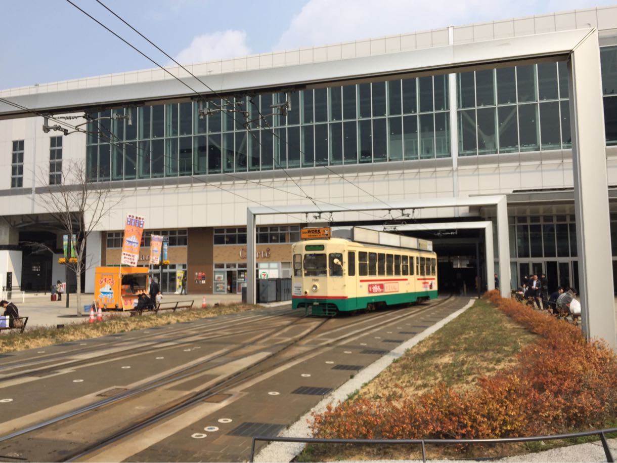 昼の富山駅と駅前駐車場をお散歩