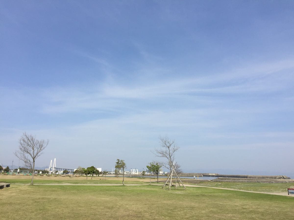 海老江海浜公園と新湊大橋