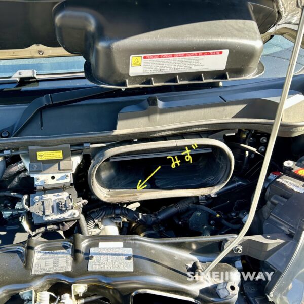 空気の取り入れ口にも雨水