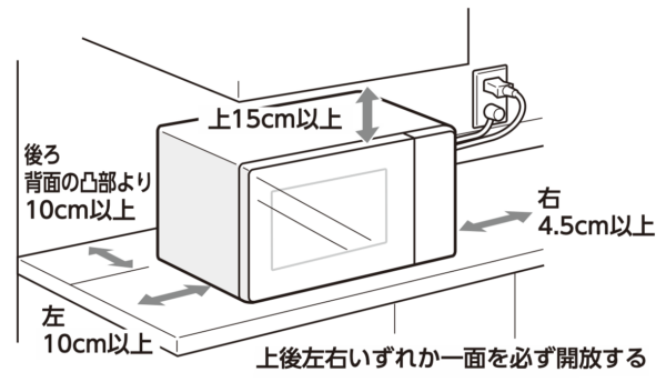 TOSHIBA電子レンジのサイズ