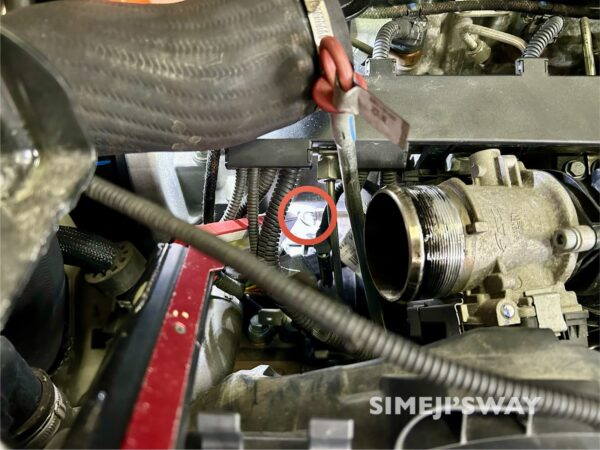 グロープラグの頭が見えました