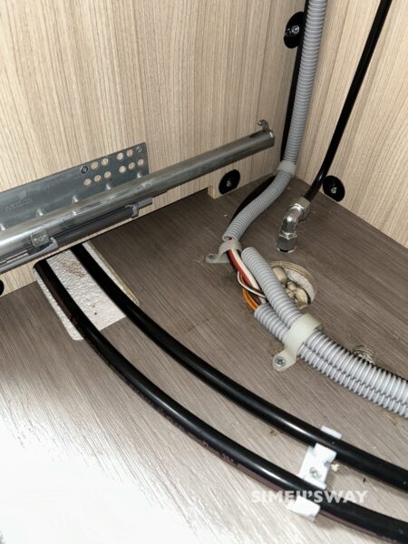 奥の配管と加工方法