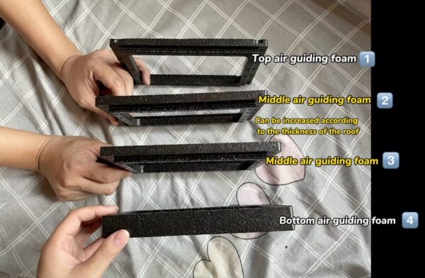 The Styrofoam piece that connects the indoor and outdoor units.