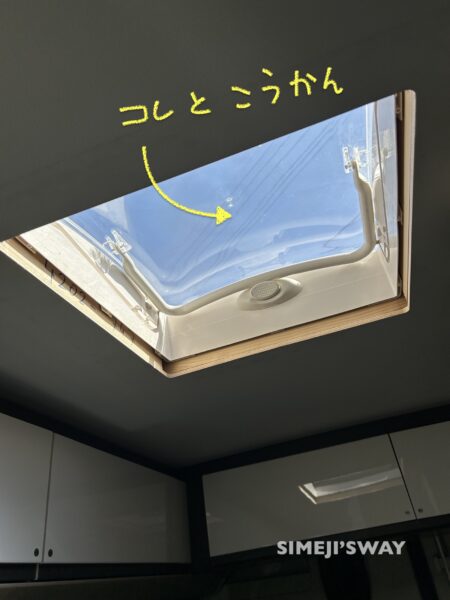 Replace the Dometic Mini Heki skyroof with a roof air conditioner.
